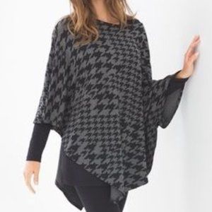 SOMA divine terry houndstooth poncho S/M